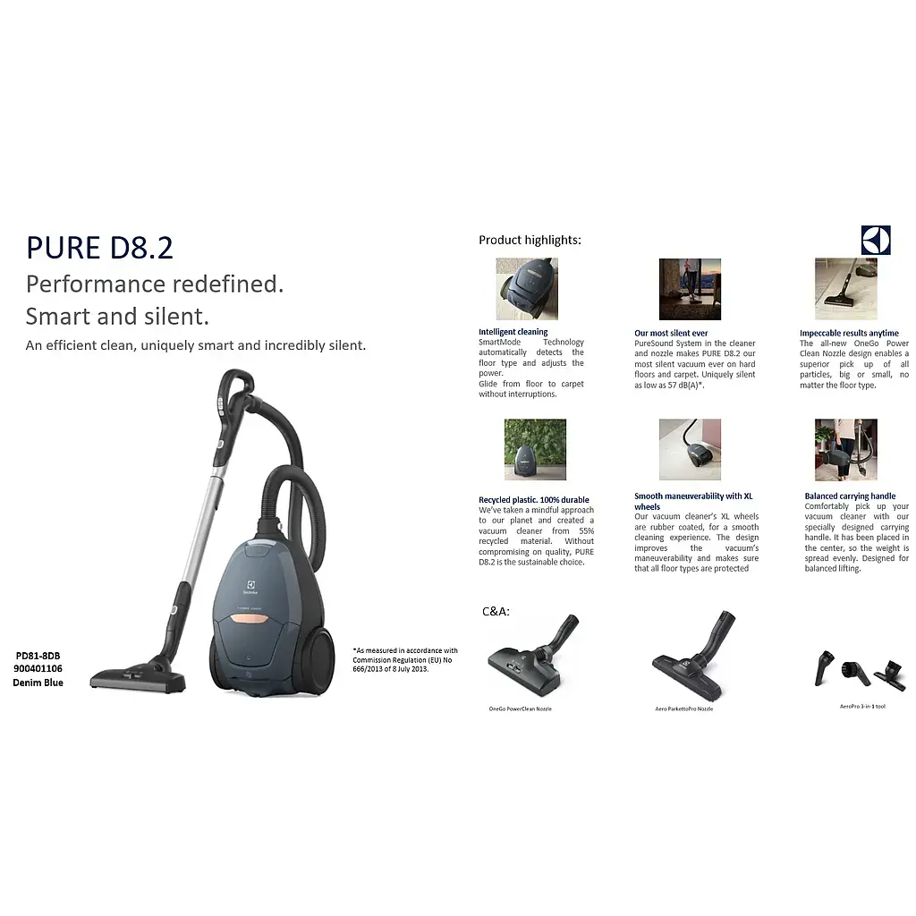 Dulkių siurblys ELECTROLUX PD82-8DB