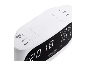 Adler AD 1186W alarm clock Digital alarm clock Black, White
