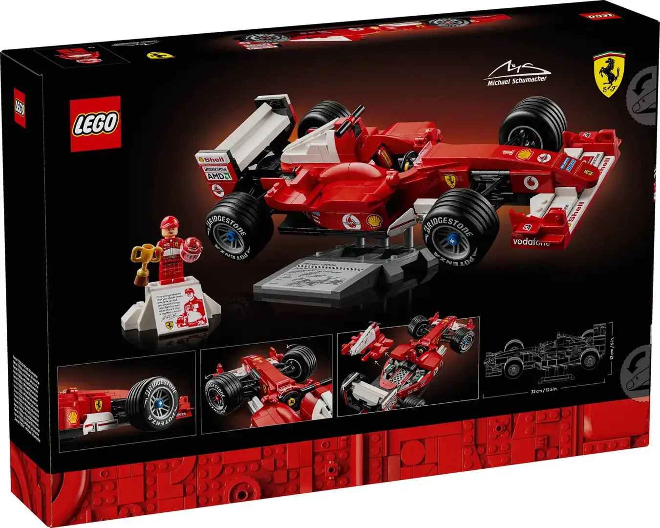 LEGO ICONS 11375 Ferrari F2004 & Michael Schumacher