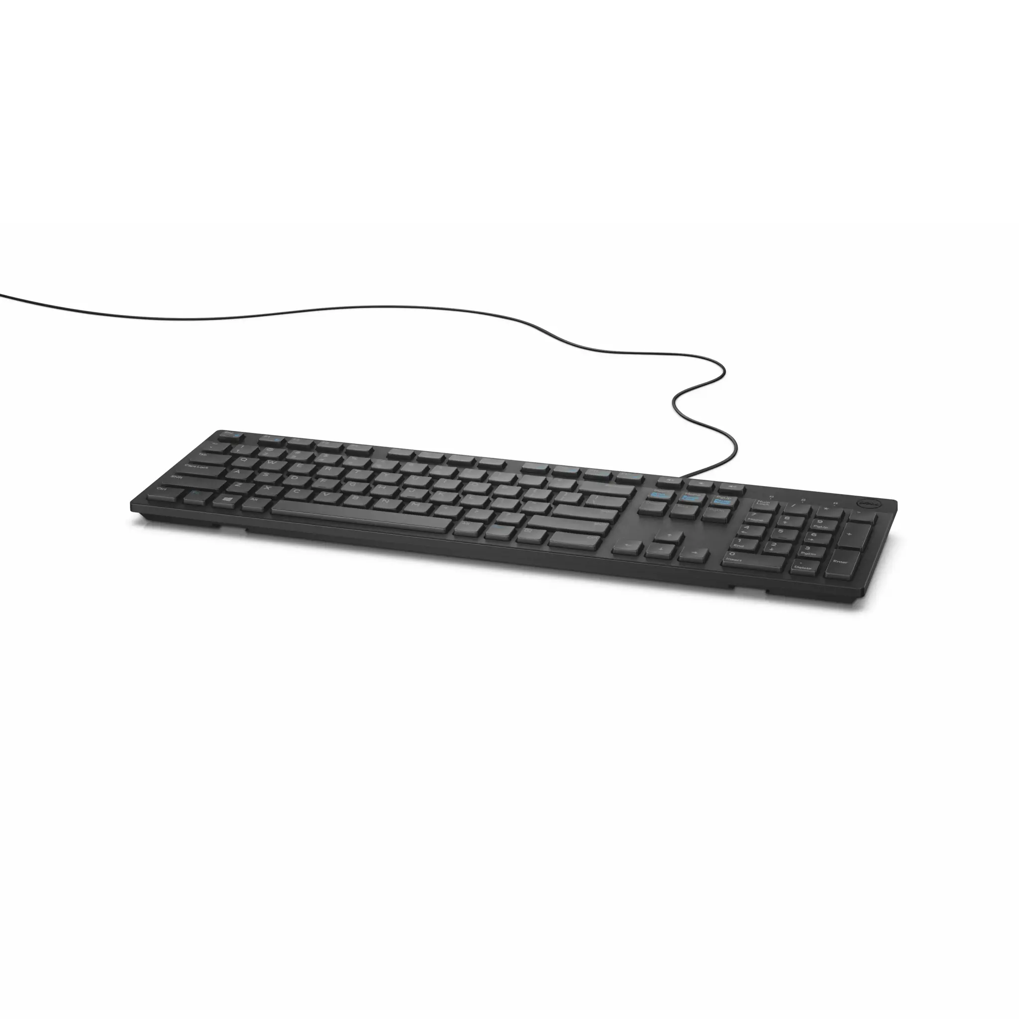 "Dell" daugialypės terpės klaviatūra KB216 - JAV tarptautinė (QWERTY) - juoda