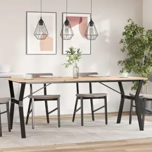 Valgomojo stalo kojos, 180x80x73cm, plieninis, Y formos rėmas