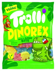 TROLLI guminukai rūgštūs dinozaurai, 100g