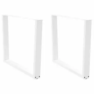 Valgomojo stalo kojelės, V formos, 2 vnt., baltos, 100x(72-73,3) cm, plienas