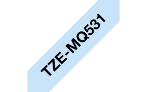 Brother TZE-MQ531, juoda ant mėlynos, TZe, pilka, terminis perkėlimas, blizgus, Brother PT-E110VP