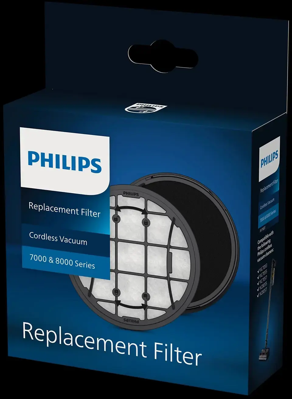 Philips XV1681, Stick vacuum, Filter, Black, White, Philips, Cordless VC 7000 & 8000 Series, 1 pc(s)