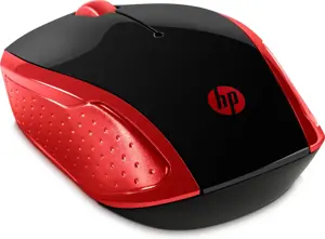 HP belaidė pelė 200 (Empress Red), dvipusė, optinė, RF belaidė, 1000 DPI, juoda, raudona