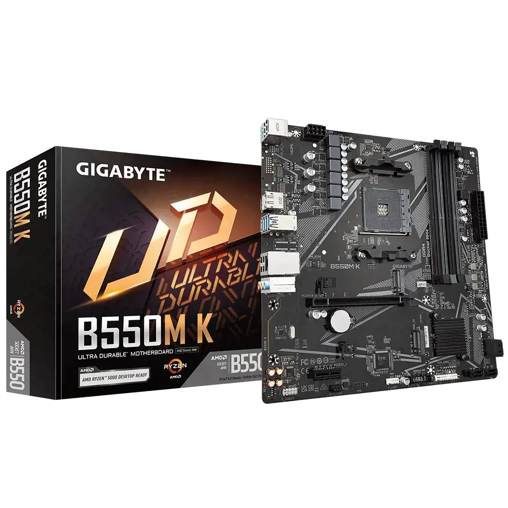 "Gigabyte B550M K 1.0", AMD, "Socket AM4", "AMD Ryzen™ 5", DDR4-SDRAM, 128 GB, DIMM