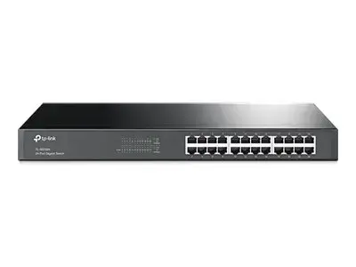"TP-Link" 24 prievadų "Gigabit" tinklo komutatorius, nevaldomas, "Gigabit Ethernet" (10/100/1000), dvipusis duomenų perdavimas, montuojamas į stovą, 1U