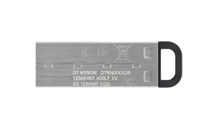 Kingston Technology DataTraveler 512GB Kyson USB Flash Drive, 512 GB, USB Type-A, 3.2 Gen 1 (3.1 Gen 1), 200 MB/s, Capless, Silver