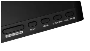 "Adler" žadintuvas su belaidžiu įkrovikliu AD 1192B AUX in, juodas, žadintuvo funkcija