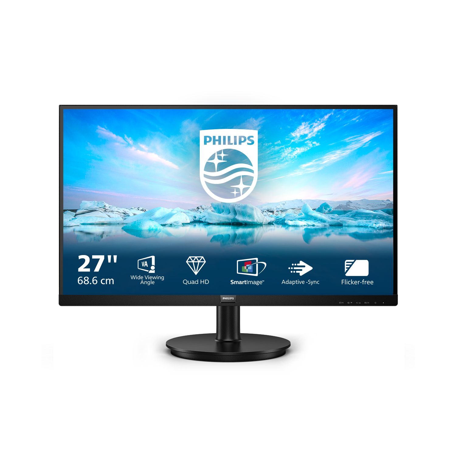Monitorius PHILIPS 275V8LA/00 27inch FHD IPS 2560x1440 LCD TFT Monitor HDMI DP