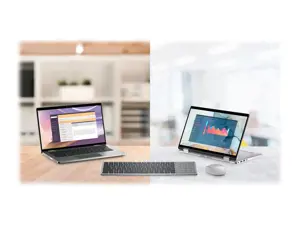 DELL KB740, pilno dydžio (100%), RF belaidis + "Bluetooth", žirklinis klavišų jungiklis, QWERTY, pilka, juoda