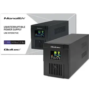 QOLTEC 53770 Nepertraukiamo maitinimo šaltinis "Line Interactive Monolith" 1500VA 900W LCD USB