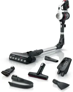 Bosch BSS711W stick vacuum/electric broom Battery Dry Bagless 0.3 L Black, Silver, White
