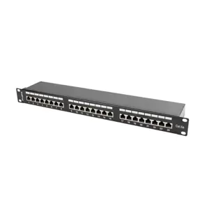 LANBERG PPS5-1024-B Lanberg Patch Panel 24 prievadų 1U, kat. 5e, ekranuota, juoda