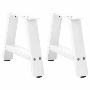 Kavos staliuko kojelės, 2 vnt., baltos, 30x(30-31) cm, plienas, A formos