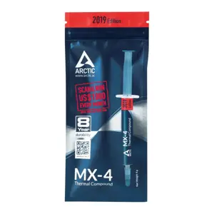ARCTIC MX-4 (4 g) Edition 2019 - Aukštos kokybės termopastos, termopastos, 8,5 W/m-K, 2,5 g/cm³, anglis, 4 g, 1 vnt.