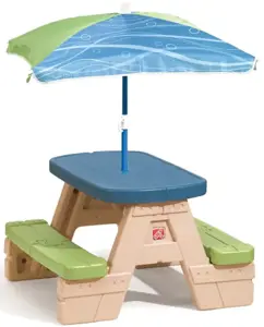 Step2 pikniko stalas su skėčiu vaikams