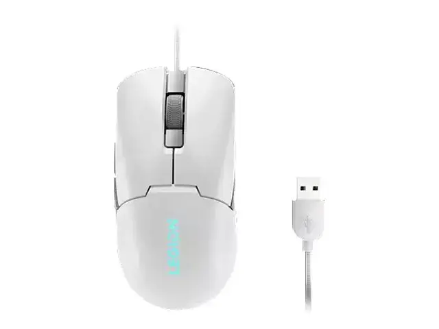 Lenovo MICE_BO "Legion M300s" pelė-balta, optinė, A tipo USB, 8000 DPI, balta