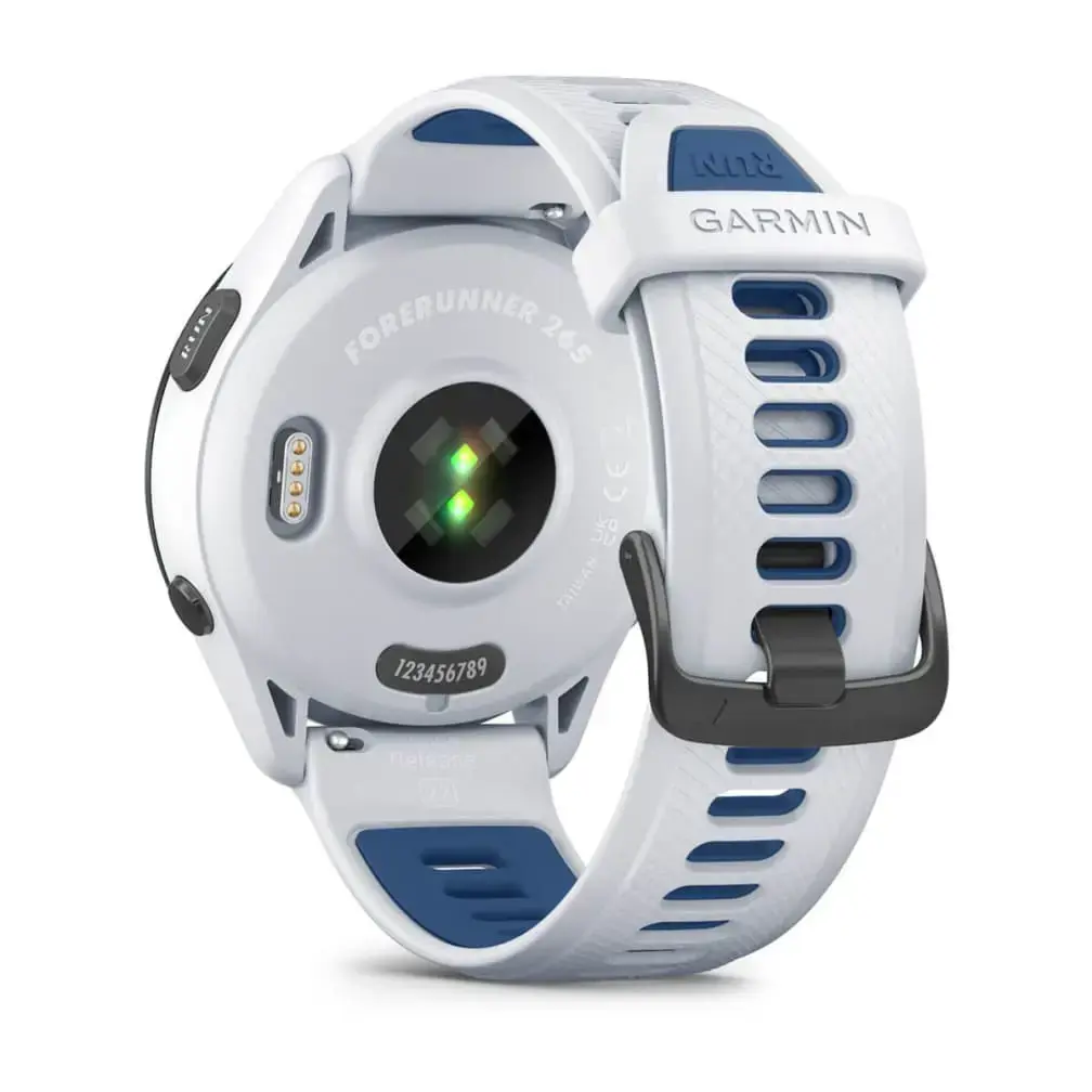 "Garmin Forerunner 265 Music", baltos spalvos