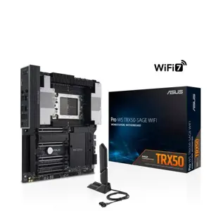 ASUS Pro WS TRX50-SAGE WIFI, AMD, Socket sTR5, AMD Ryzen™ Threadripper™, DDR5-SDRAM, DIMM, Quad-channel