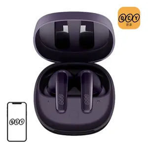 Belaidės ausinės TWS QCY T13x (violetinės)