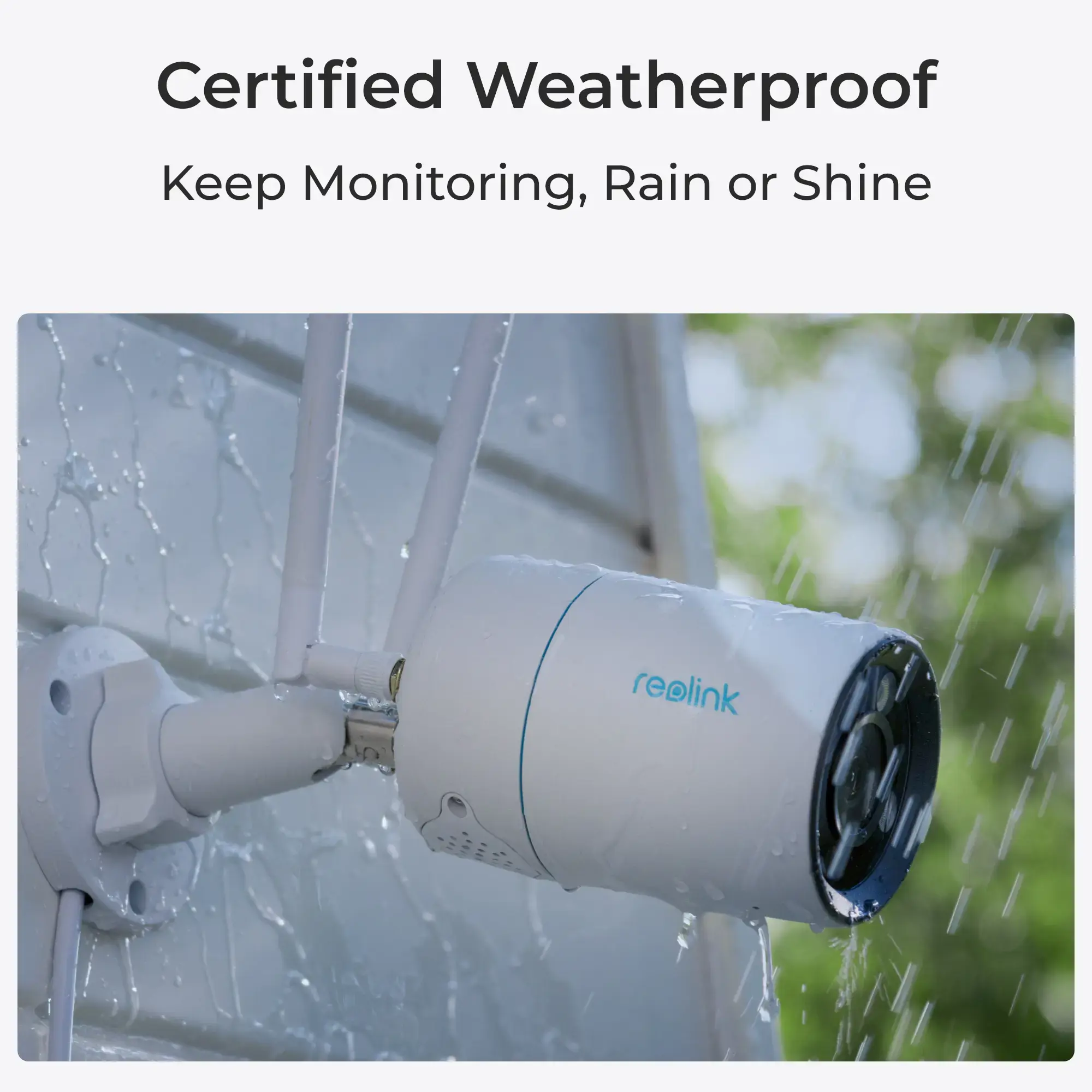 Reolink W330 - 4K Wi-Fi 6 Camera, 2.4/5 GHz Dual-Band Wi-Fi, Color Night Vision, Person/Vehicle/Animal Detection, IP security camera, Indoor & outdoor, Wired & Wireless, Google Assistant, Wall, White