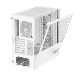 "DeepCool CH560 DIGITAL WH", "Midi Tower", Kompiuteris, Baltas, ATX, EATX, "micro ATX", Mini-ITX, ABS, Plienas, Grūdintas stiklas, Multi