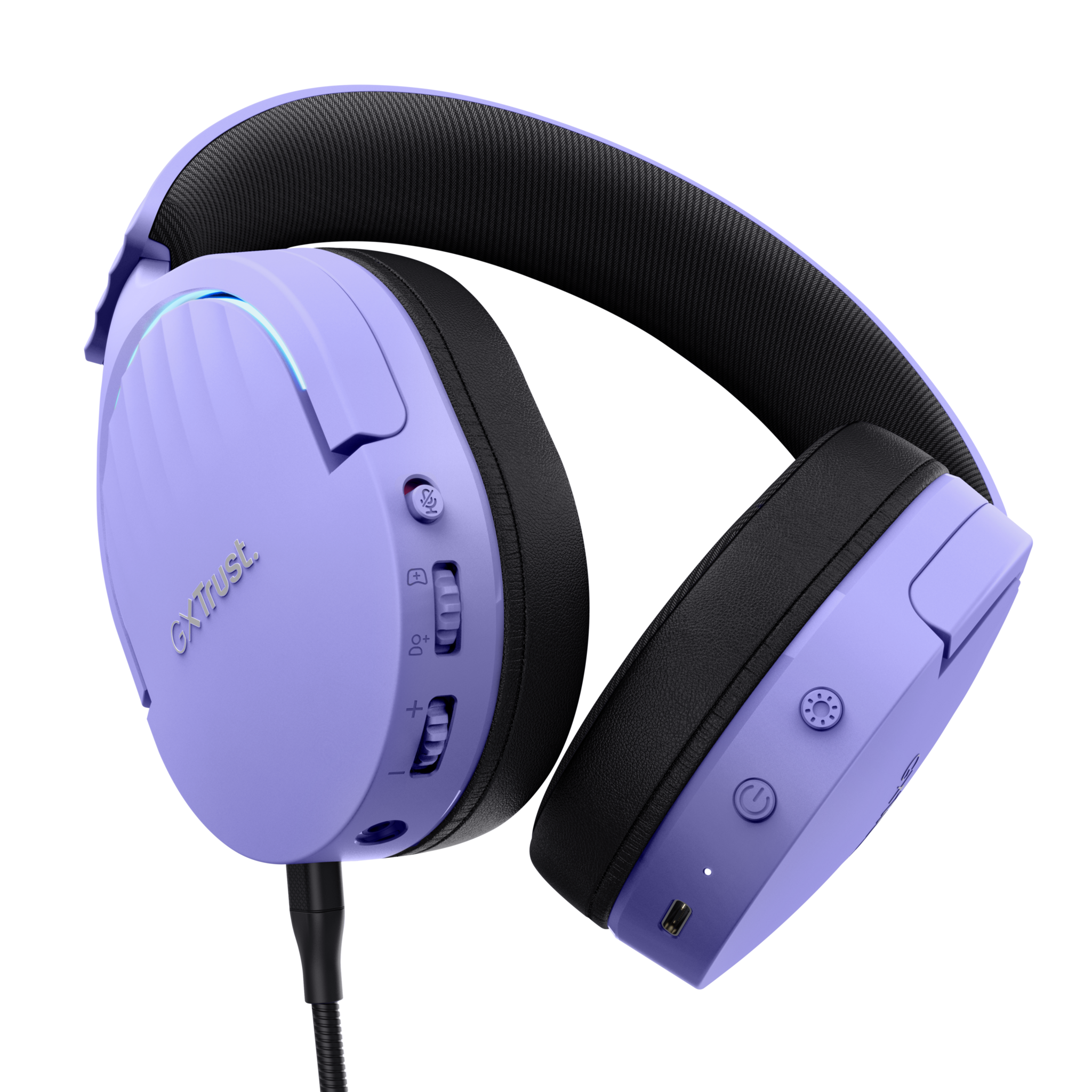 Trust GXT 491P FAYZO, Wired & Wireless, Gaming, 20 - 20000 Hz, 290 g, Headset, Black, Purple