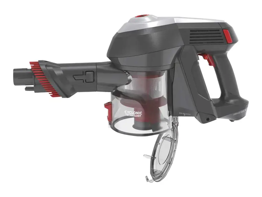 Hoover HF122GPT 011, Bagless, Titanium, 0.9 L, Rubber, Dry, Cyclonic, Fabric