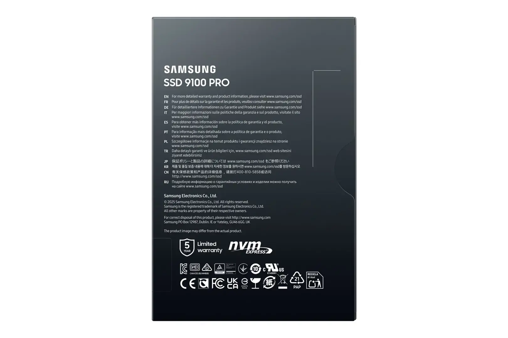 SSD diskas Samsung 9100 PRO 2 TB, M.2, PCI Express 5.0
