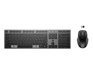 HP 725 Wireless Mouse Keyboard Combo - Multi-Device, Dual-Mode, Programmable, Rechargeable, 4000 dpi, spill resistant - Nightfall Black - ENG