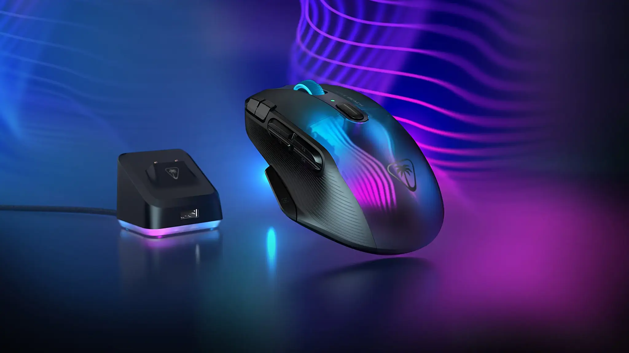 Turtle Beach Kone XP Air, Right-hand, Optical, RF Wireless + Bluetooth, 19000 DPI, Black