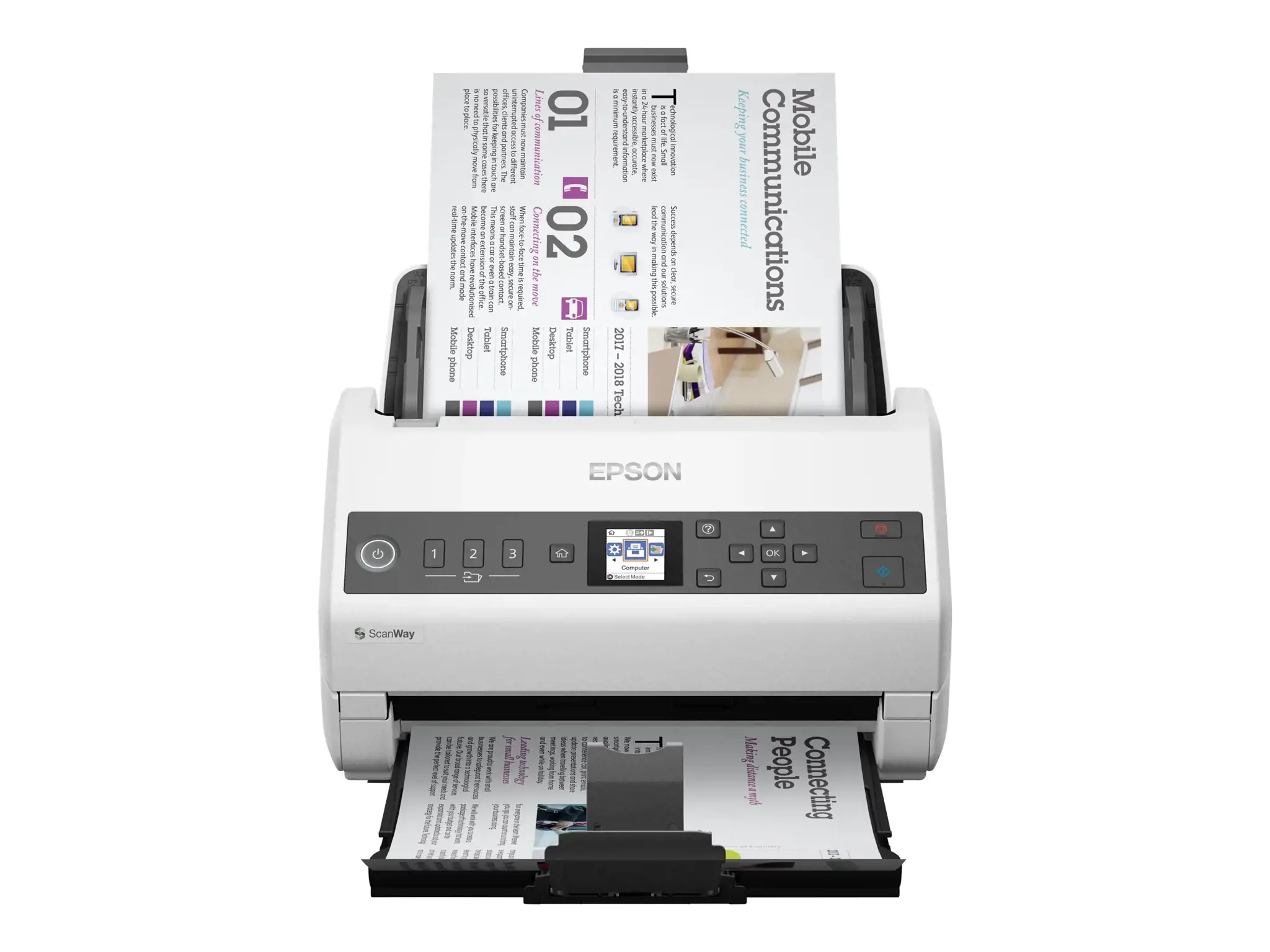 Epson DS-730N, 215,9 x 6096 mm, 600 x 600 DPI, 30 bitų, 24 bitų, 10 bitų, 8 bitų