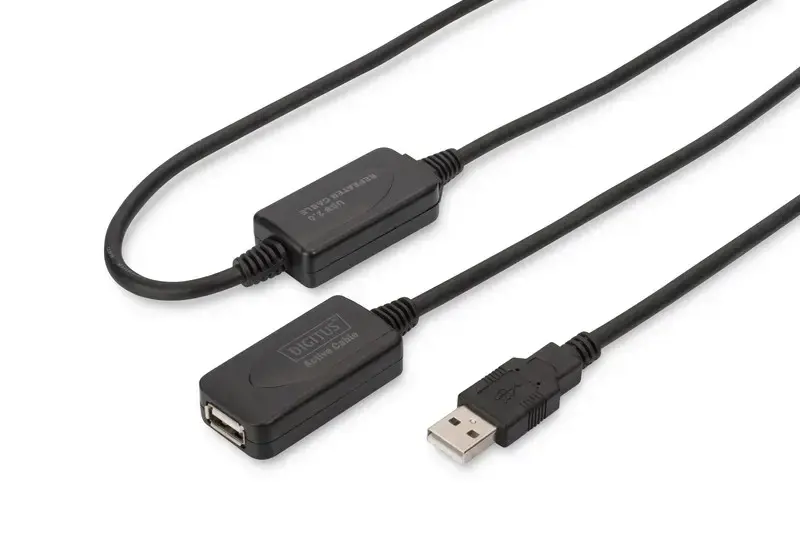 DIGITUS kartotuvo kabelis USB2 ilgintuvas su stiprintuvu 20 m