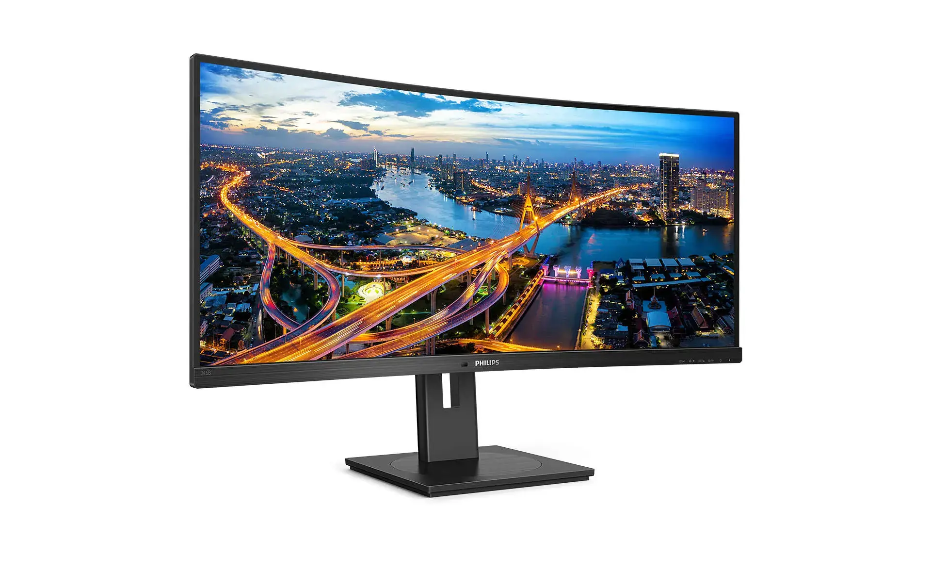 Monitorius Philips B Line 346B1C/00, 86.4 cm (34"), 3440 x 1440 pixels, Quad HD, LCD, 4 ms, Black