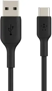 Belkin CAB001BT2MBK, 2 m, USB A, USB C, juoda
