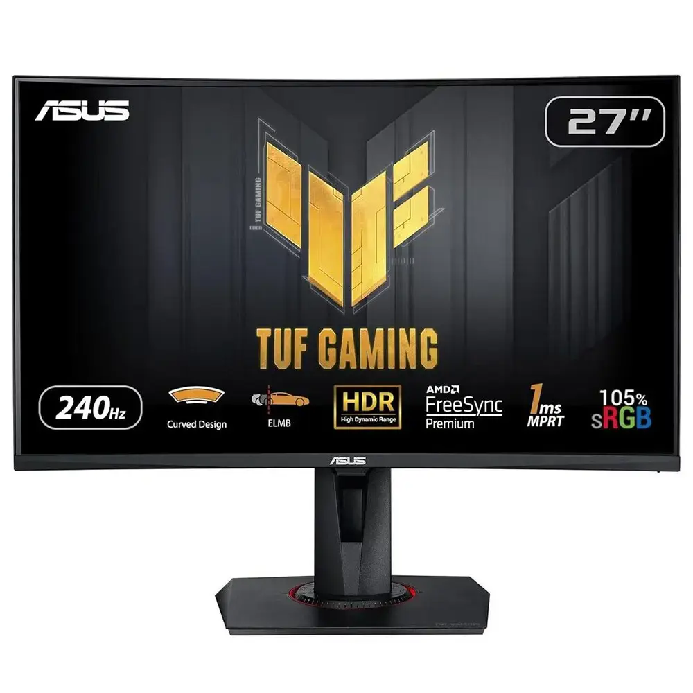 Monitorius ASUS TUF Gaming VG27VQM Gaming Monitor 27inch VA WLED Curved 1500R FHD 240Hz 350cd/m2 1ms MPRT 2xHDMI DP 2xUSB 3.2 Type-A