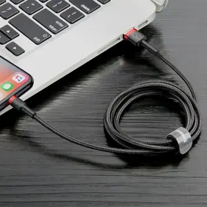 Baseus CALKLF-A19 USB Lightning kabelis 2.4A | 0.5m raudonas+juodas