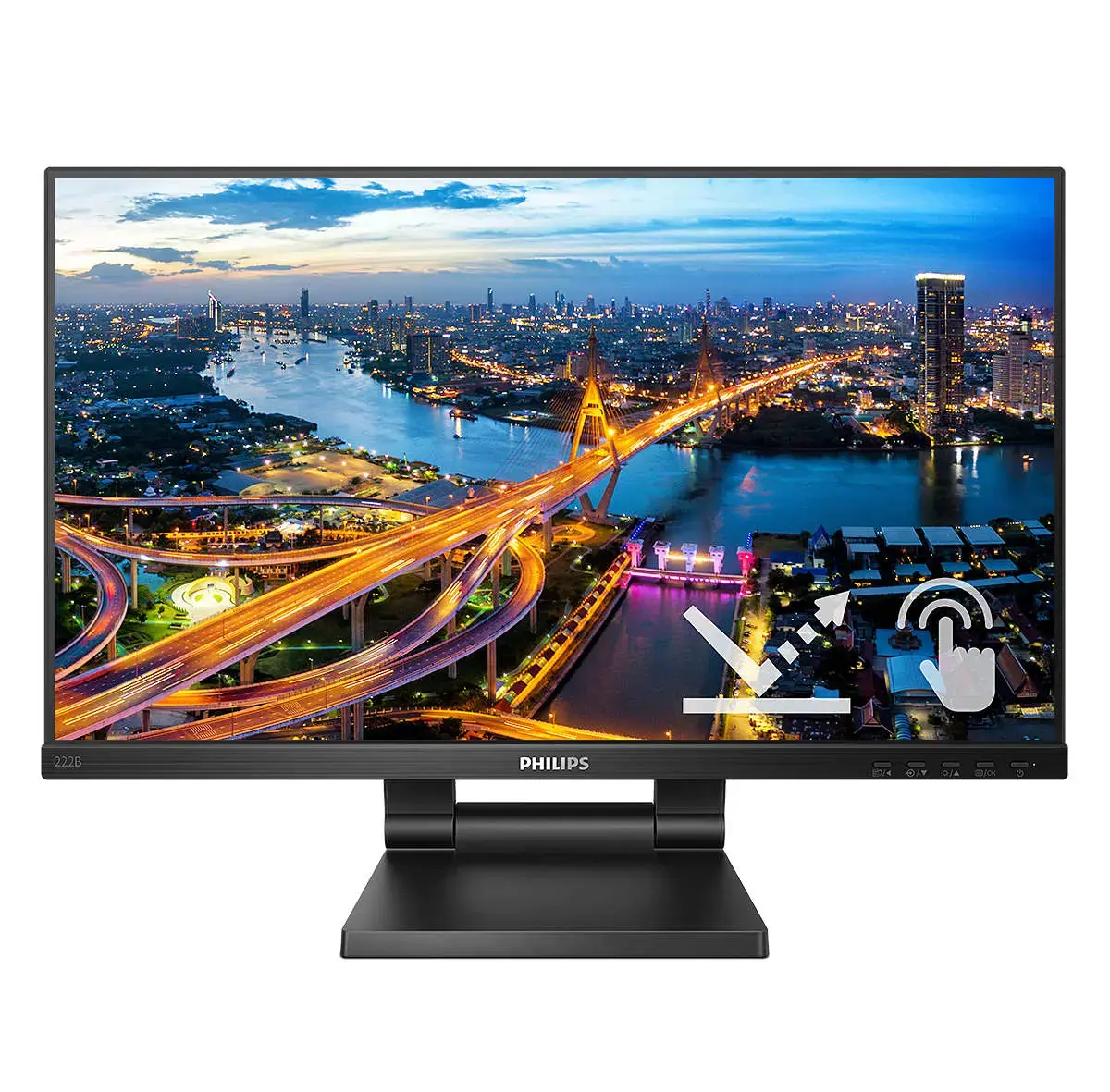 Monitorius Philips B Line 222B1TC/00, 54.6 cm (21.5"), 1920 x 1080 pixels, Full HD, LED, 4 ms, Black