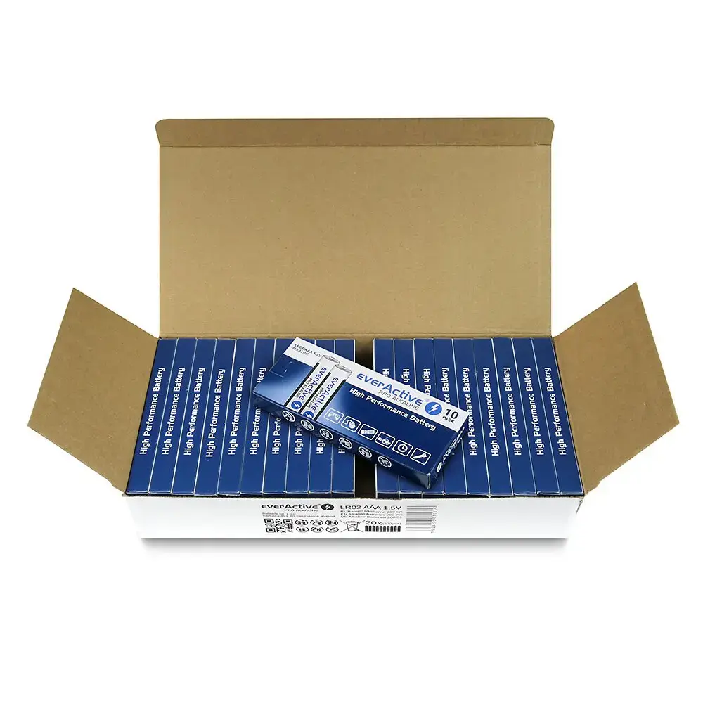 Šarminės baterijos everActive Pro Alkaline LR03 AAA - susitraukianti pakuotė - 10 vnt.