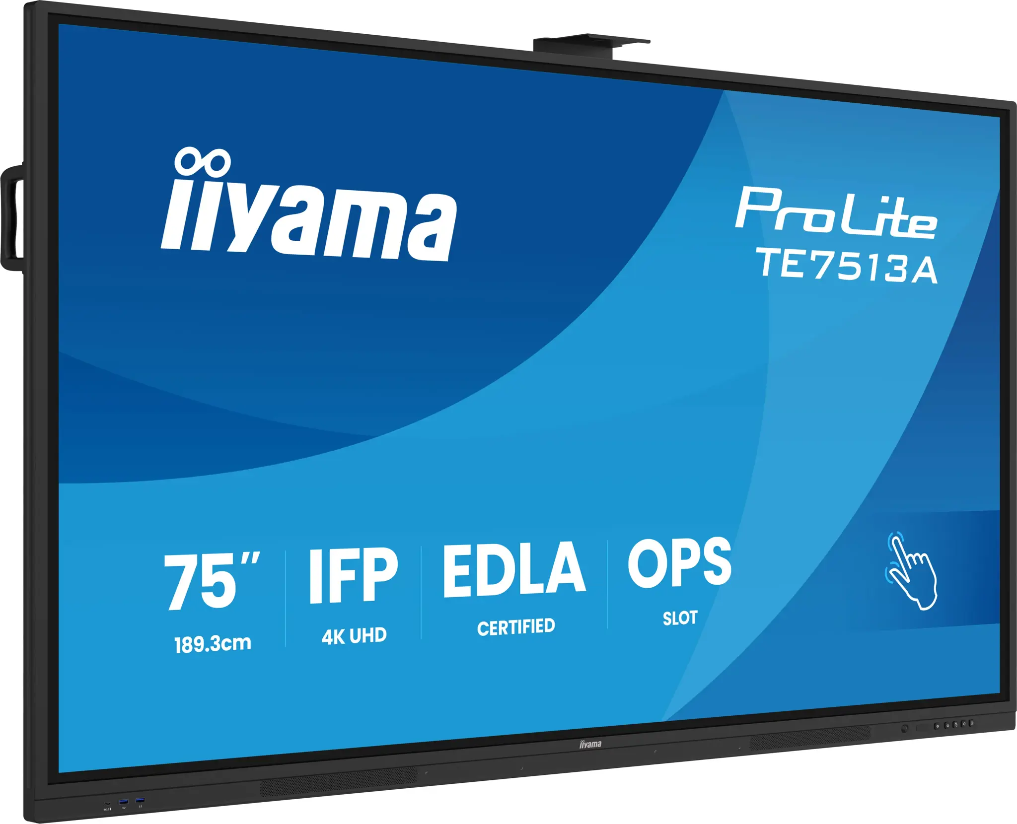 iiyama 75" Google EDLA Certified IFP - Interactive display for seamless integration and collaboration in education and enterprise, Interactive flat panel, 190.5 cm (75"), 3840 x 2160 pixels, Wi-Fi, 18/7