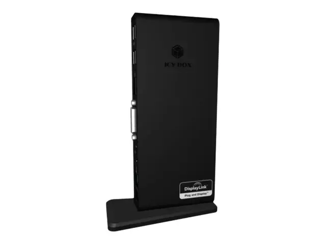ICYBOX IB-DK2241AC "IcyBox" daugiafunkcinė nešiojamųjų ir asmeninių kompiuterių prijungimo stotelė, 2x USB 3.0, HDMI, juoda