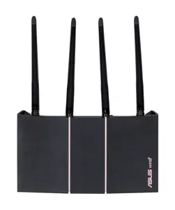 ASUS RT-AX57, "Wi-Fi 6" (802.11ax), dviejų dažnių (2,4 GHz / 5 GHz), Ethernet LAN, juodas, stalinis maršrutizatorius