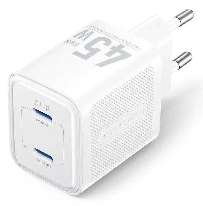MOBILE CHARGER WALL 45W USB-C/2P WHITE FEFW0-EU VENTION
