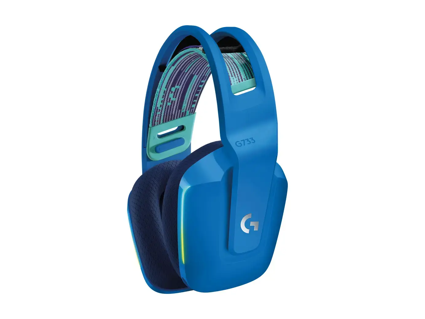 LOGITECH G733 LIGHTSPEED belaidės RGB žaidimų ausinės - mėlynos spalvos