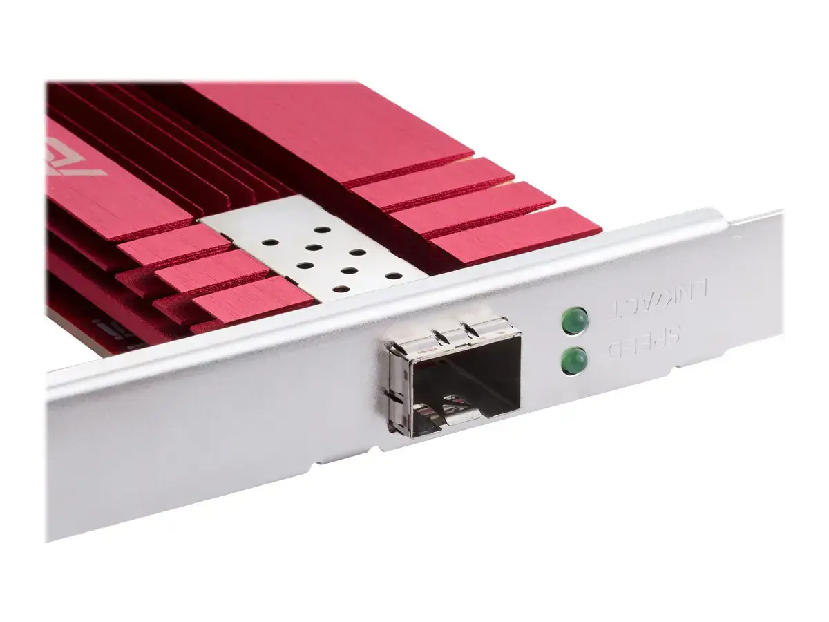 ASUS XG-C100F, vidinis, laidinis, "PCI Express", šviesolaidinis, 10000 Mbps, raudonas
