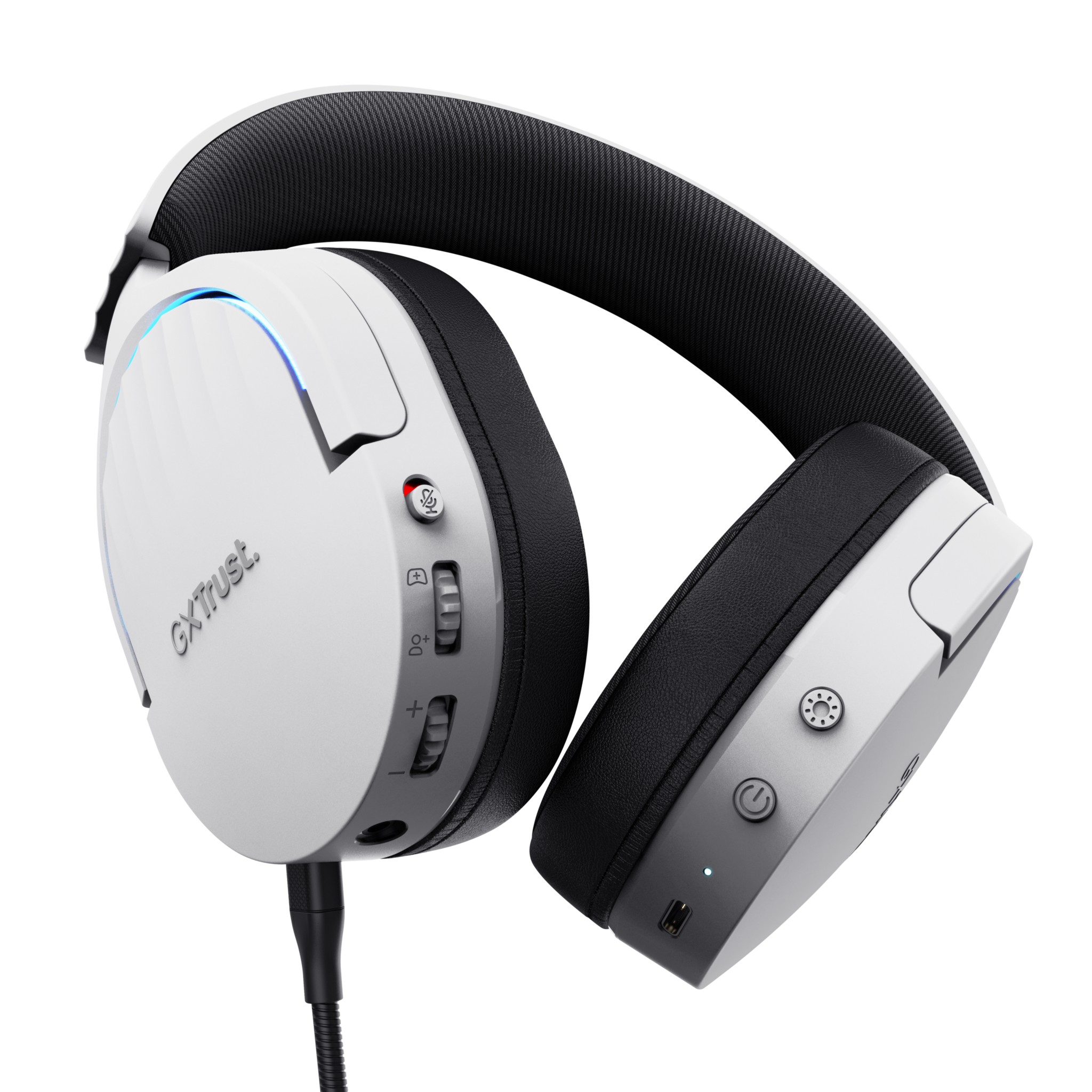 Trust GXT 491W FAYZO, Wired & Wireless, Gaming, 20 - 20000 Hz, 290 g, Headset, Black, White