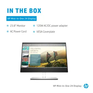Monitorius HP Mini-in-One 24, 60.5 cm (23.8"), 1920 x 1080 pixels, Full HD, LED, 14 ms, Black