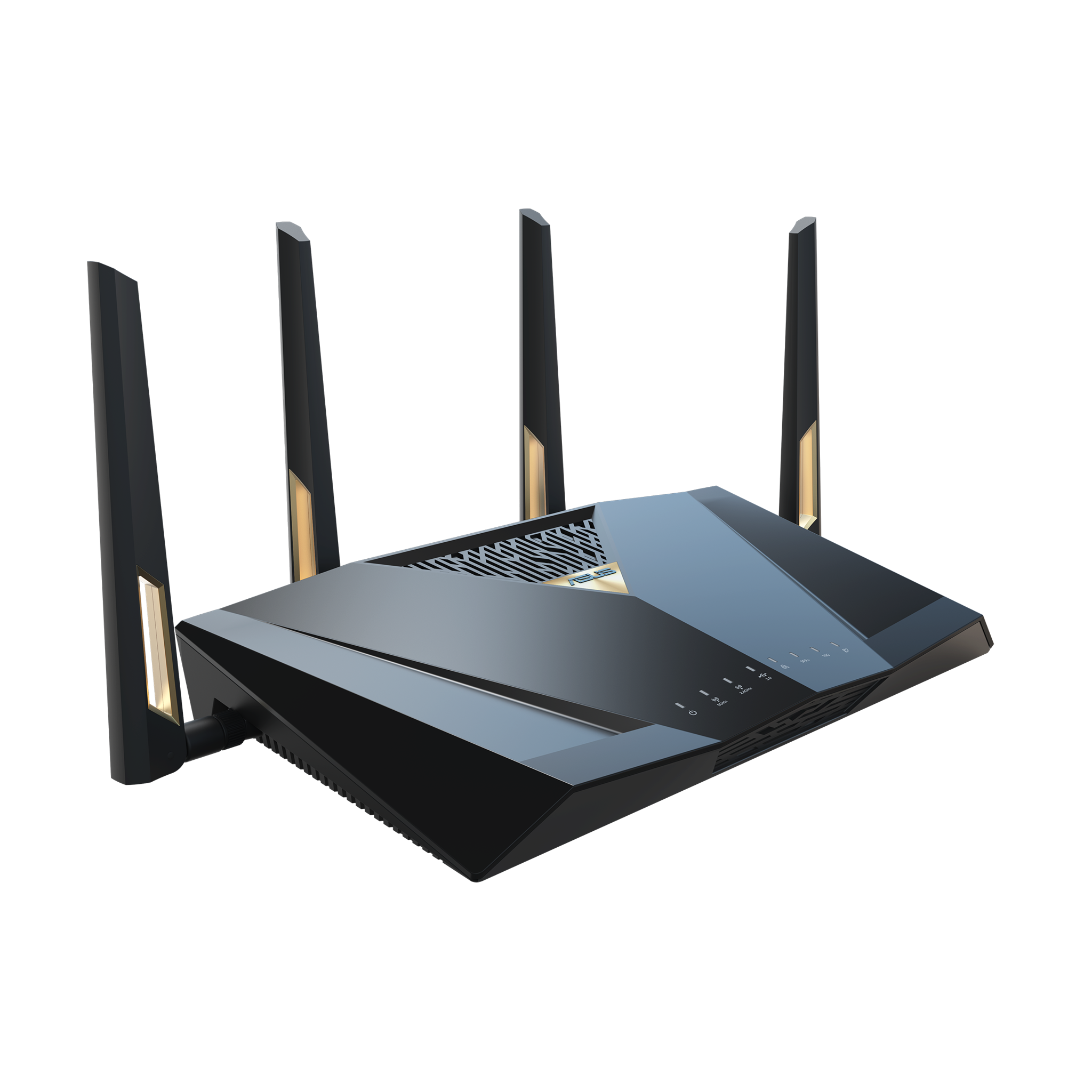 ASUS RT-BE88U, Wi-Fi 7 (802.11be), Dual-band (2.4 GHz / 5 GHz), Ethernet LAN, Black, Grey, Tabletop router